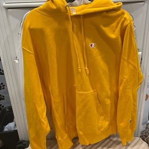 Yellow Champion Hoodie size L